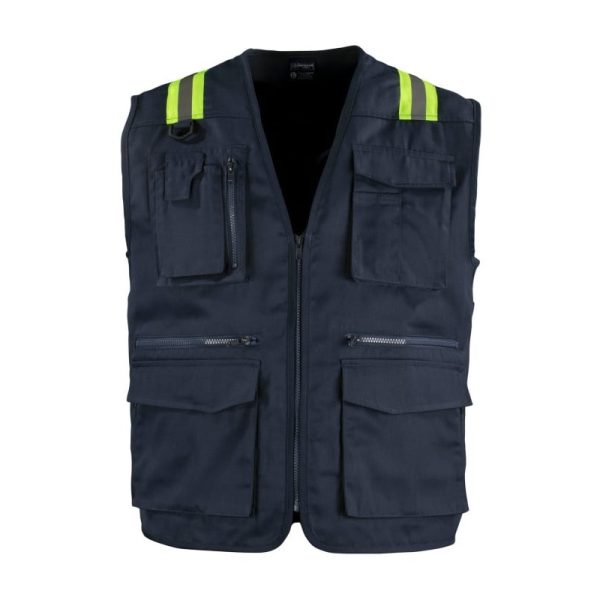 chaleco-geologo-gabardina-dual-hi-vis-con-cinta-dia-y-noche Chaleco Geólogo Gabardina Dual Hi-Vis Con Cinta Día y Noche Hombre